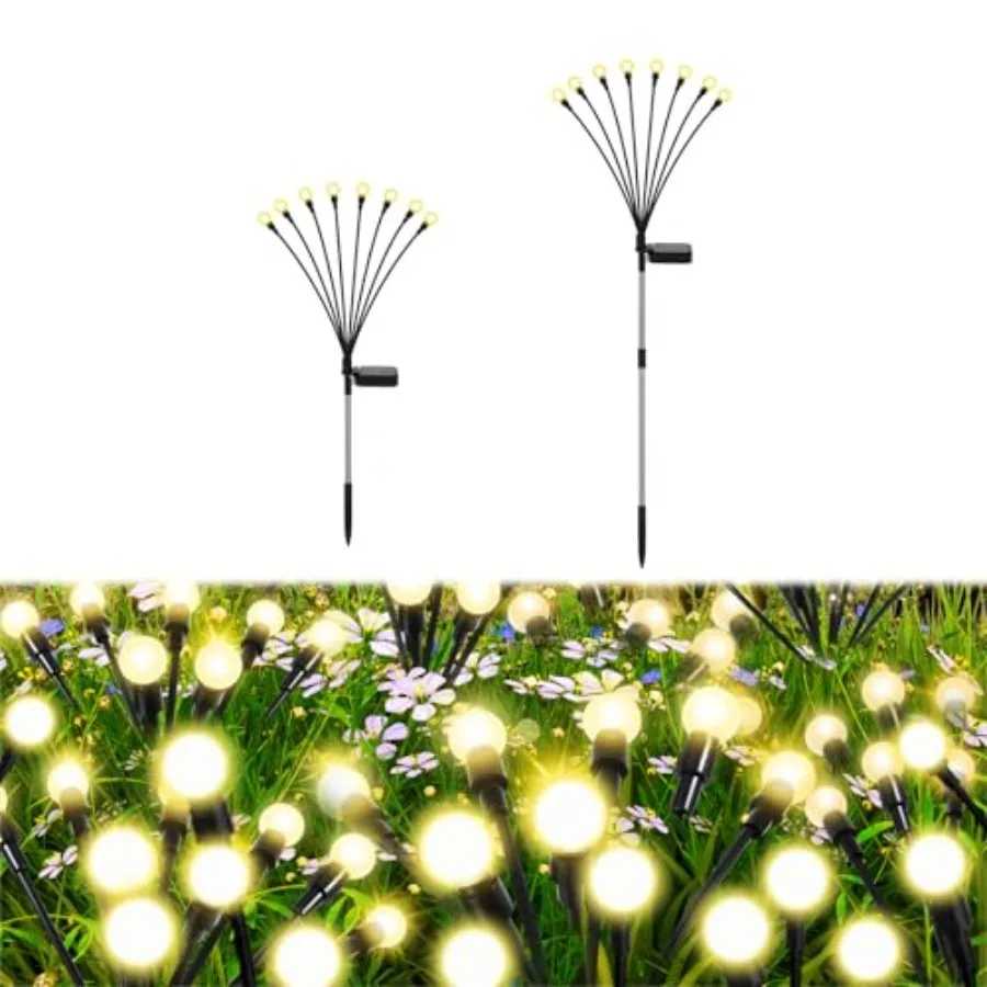 Firefly Lights Solar Outdoor, 8 Modes 800mAh Swaying Solar Firefly Garden Lights Stakes Outdoor Waterproof for Outside Yard Pat
Firefly Lights Solar Outdoor, 8 Modes 800mAh Swaying Solar Firefly Garden Lights Stakes Outdoor Waterproof for Outside Yard Pat