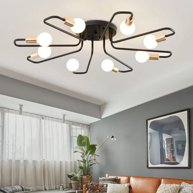 Modern Sputnik Ceiling Chandelier Nordic Semi Flush Mount Ceiling Lamp Vintage Home Decor Lights Lighting Fixture Plafonnier LED
Modern Sputnik Ceiling Chandelier Nordic Semi Flush Mount Ceiling Lamp Vintage Home Decor Lights Lighting Fixture Plafonnier LED