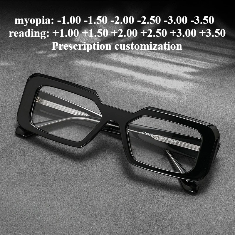 Очки для близорукости в квадратной оправе 53-19 для мужчин, модные очки в стиле Ins, ацетатная оправа, очки для чтения с защитой от синего света
Очки для близорукости в квадратной оправе 53-19 для мужчин, модные очки в стиле Ins, ацетатная оправа, очки для чтения с защитой от синего света