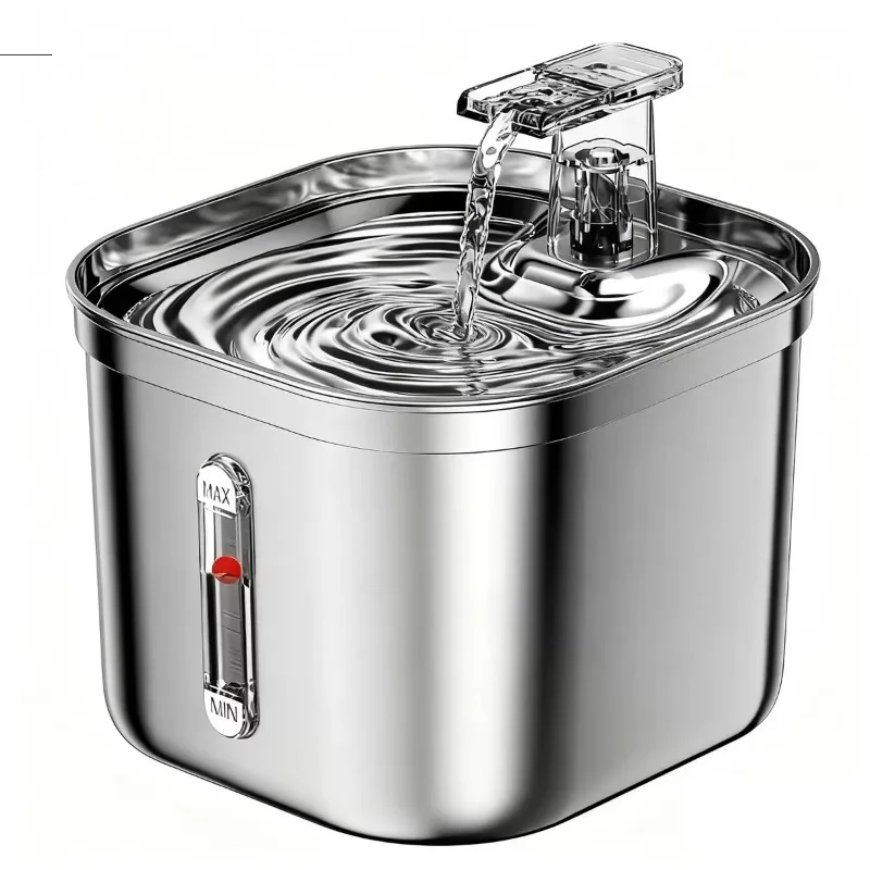 2.2L Cat Water Fountain Food Dispenser Stainless Steel Feeder with Charge Power Source Dog Application
2.2L Cat Water Fountain Food Dispenser Stainless Steel Feeder with Charge Power Source Dog Application