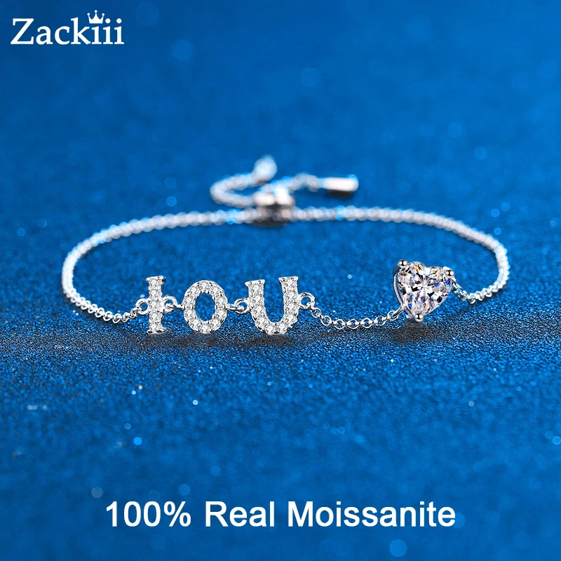 1CT Heart Moissanite Diamond Tennis Bracelet For Women I Love U Charms Bracelet Valentine's Day gifts Sterling Silver Jewelry
1CT Heart Moissanite Diamond Tennis Bracelet For Women I Love U Charms Bracelet Valentine's Day gifts Sterling Silver Jewelry