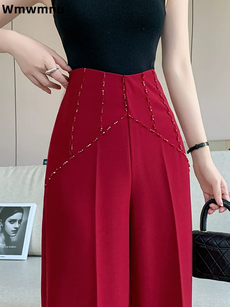 Fashion Suit Office Wide Leg Pants Women's Casual Baggy High Waisted Pantalones Loose Straight Korean New Trousers Hosen
Fashion Suit Office Wide Leg Pants Women's Casual Baggy High Waisted Pantalones Loose Straight Korean New Trousers Hosen