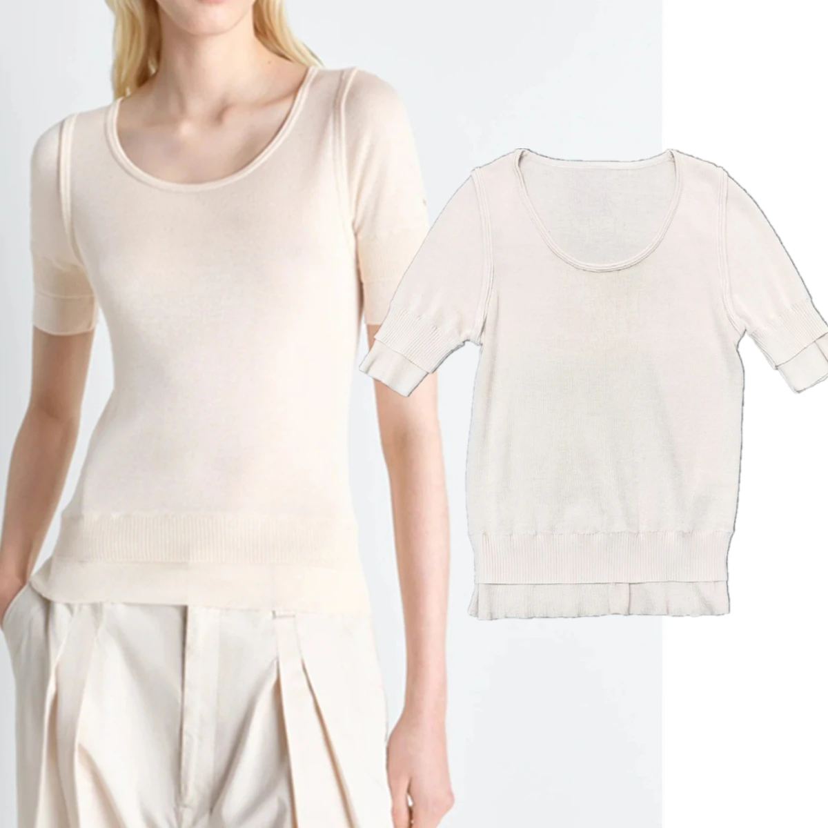 Maxdutti 88% Viscose Summer T-shirt Women Slim Fit Short Sleeved Knitted Sweater Base Top Woman Clothes Commuting Temperament
Maxdutti 88% Viscose Summer T-shirt Women Slim Fit Short Sleeved Knitted Sweater Base Top Woman Clothes Commuting Temperament