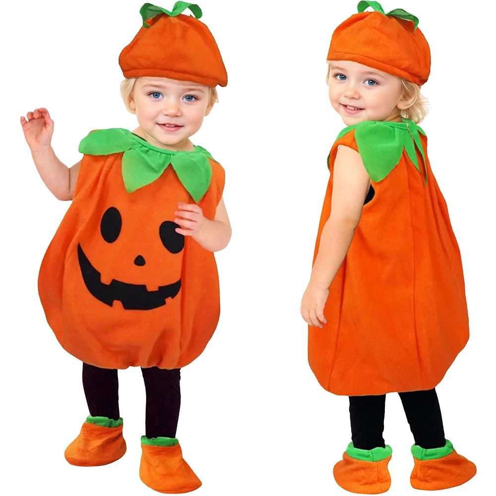 Baby Halloween Pumpkin Cosplay Costume Bodysuit Hat Shoe Cover 3Pcs Boys Girls Toddler Party Gift Carnival Christmas Fancy Dress
Baby Halloween Pumpkin Cosplay Costume Bodysuit Hat Shoe Cover 3Pcs Boys Girls Toddler Party Gift Carnival Christmas Fancy Dress
