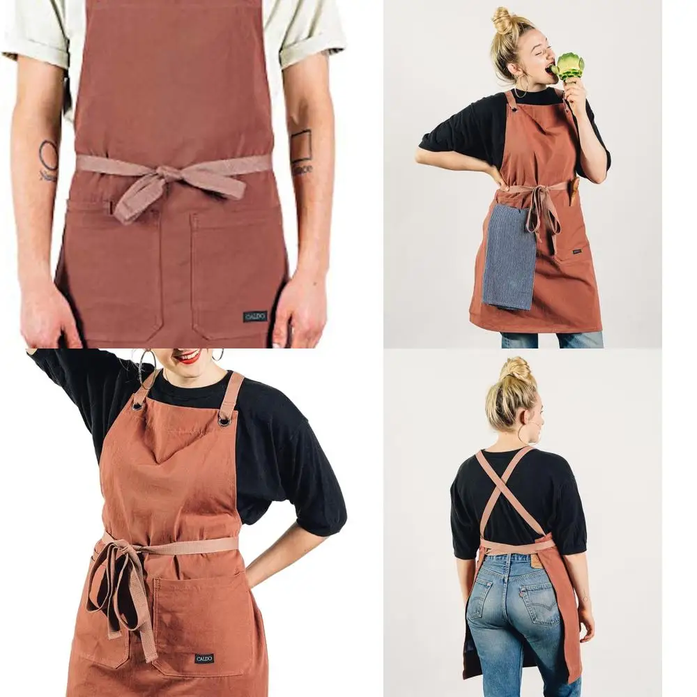 Professional Chef's Crossback Bib Apron in Rustic Terracotta for Men & Women - Midweight Cotton Cooking Apron
Professional Chef's Crossback Bib Apron in Rustic Terracotta for Men & Women - Midweight Cotton Cooking Apron