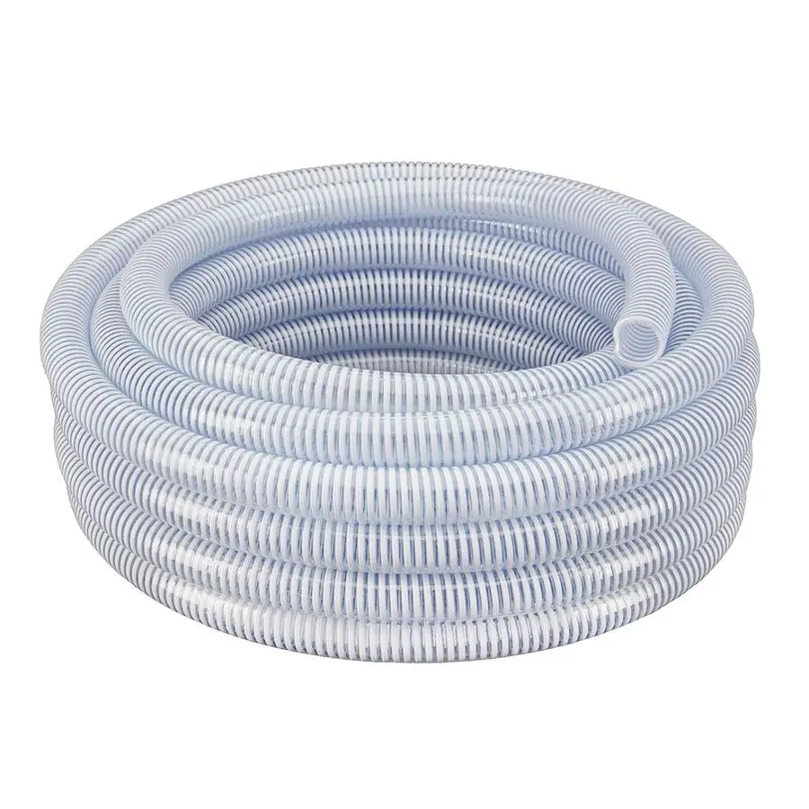 Dia x 25 ft Clear Flexible PVC Suction and Discharge Hose with White Reinforced Helix
Dia x 25 ft Clear Flexible PVC Suction and Discharge Hose with White Reinforced Helix