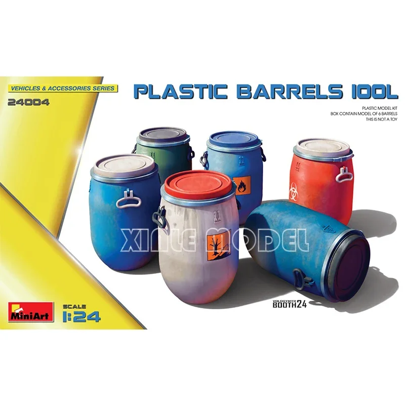 MiniArt Plastic Assembly Model Kit 24004 Chemical Raw Materials Plastic Barrel 100L 1/24
MiniArt Plastic Assembly Model Kit 24004 Chemical Raw Materials Plastic Barrel 100L 1/24