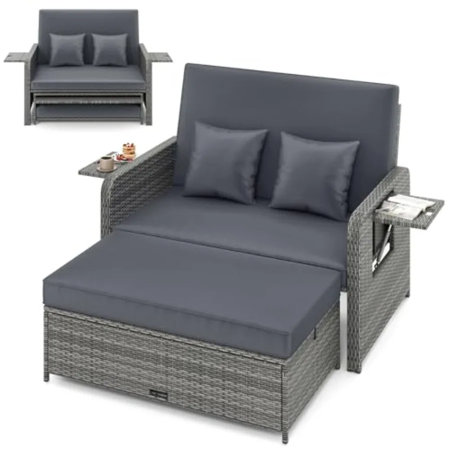 Patio an Wier Daybed wi Love and Storage Ottoman, Outdoor Sofa Furnie Set wi Adable Bkr and Side T, for Poolside De Porch Lawn
Patio an Wier Daybed wi Love and Storage Ottoman, Outdoor Sofa Furnie Set wi Adable Bkr and Side T, for Poolside De Porch Lawn