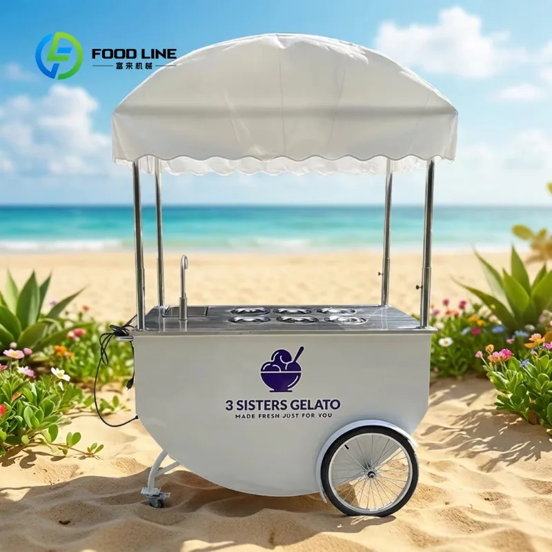 Custom Vintage Ice Cream Cart with Wheels Portable Ice Cream Push Cart for Outdoor Events Parties Wedding Catering
Custom Vintage Ice Cream Cart with Wheels Portable Ice Cream Push Cart for Outdoor Events Parties Wedding Catering