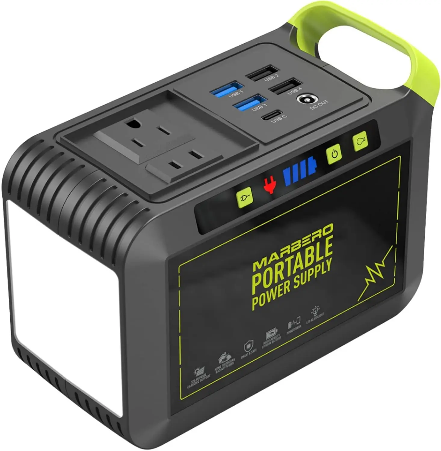 Portable Power Station 88Wh Camping Lithium Battery Solar Generator Fast Charging with AC Outlet 120W Peak Power Bank
Portable Power Station 88Wh Camping Lithium Battery Solar Generator Fast Charging with AC Outlet 120W Peak Power Bank