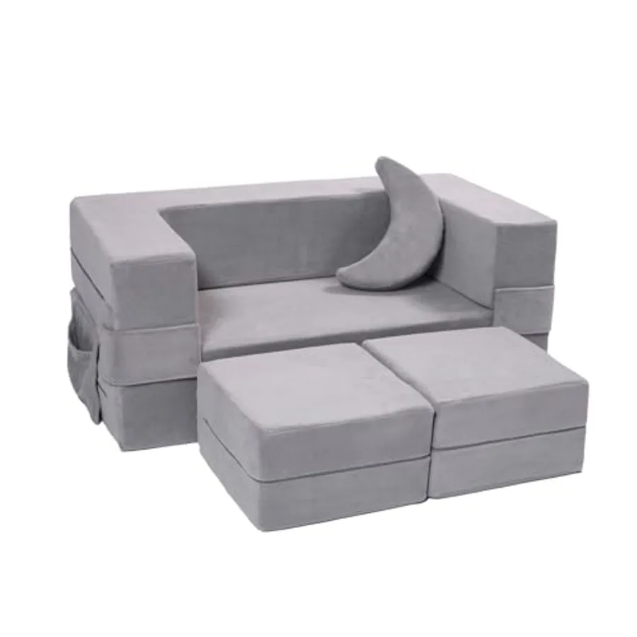 Modular SofaToddler Couch Foam Armchair for Convertible Plush Sofa Play Set Fold Out SofaBed Grey
Modular SofaToddler Couch Foam Armchair for Convertible Plush Sofa Play Set Fold Out SofaBed Grey