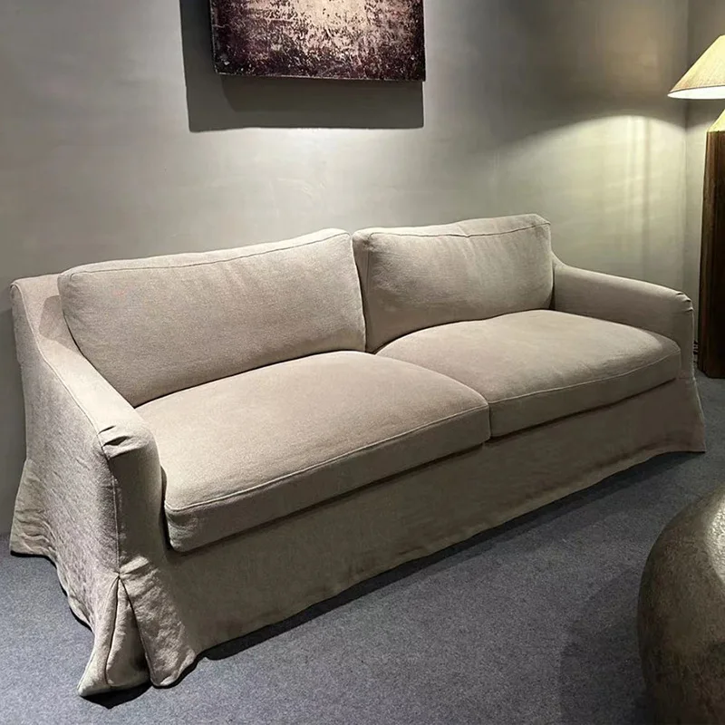 Wabi Sansan Linen Fabric Sofa Fully Disassembled and Washed B & B Retro Double Triple Sofa Home Leisure Sofa
Wabi Sansan Linen Fabric Sofa Fully Disassembled and Washed B & B Retro Double Triple Sofa Home Leisure Sofa