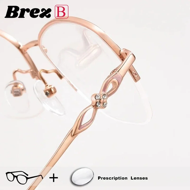 Pure Titanium Glasses For Women Elegant Optics Glasses Prescription Lenses Progressive Myopia Reading Eyeglasses Anti-reflection
Pure Titanium Glasses For Women Elegant Optics Glasses Prescription Lenses Progressive Myopia Reading Eyeglasses Anti-reflection