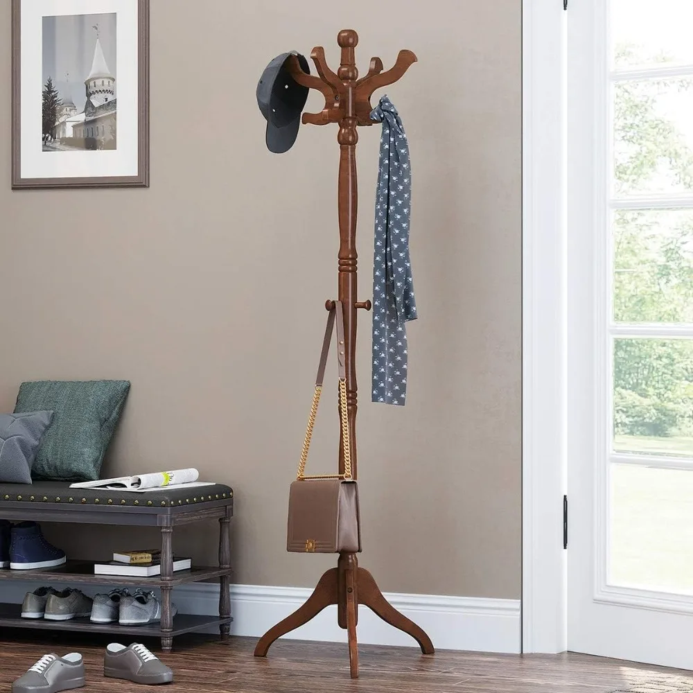 Coat Rack Free Standing with 11 Hooks, Wooden Hall Tree Coat Hat Tree Coat Holder with Solid Rubberwood Base or Coat, Hat
Coat Rack Free Standing with 11 Hooks, Wooden Hall Tree Coat Hat Tree Coat Holder with Solid Rubberwood Base or Coat, Hat