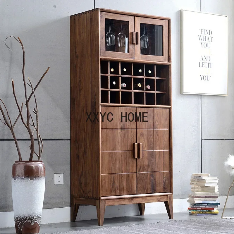 Solid Wood Bookcase Wine Cabinet North America Black Walnut Dining Side TV Side Cabinet
Solid Wood Bookcase Wine Cabinet North America Black Walnut Dining Side TV Side Cabinet