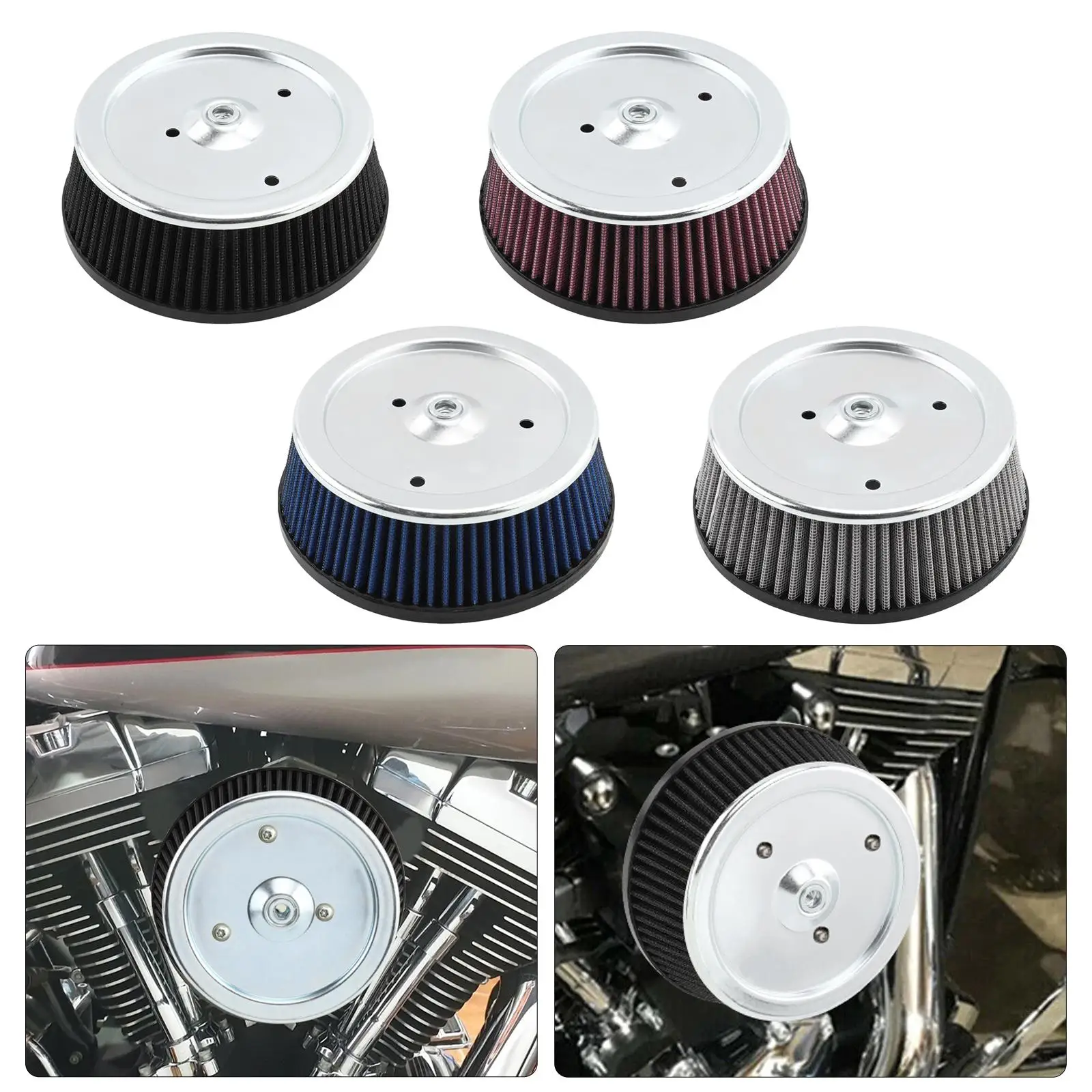 Engine Air Cleaner Intake Filter High Flow Performance Motorcycle Air Filter Accessory for Softail
Engine Air Cleaner Intake Filter High Flow Performance Motorcycle Air Filter Accessory for Softail