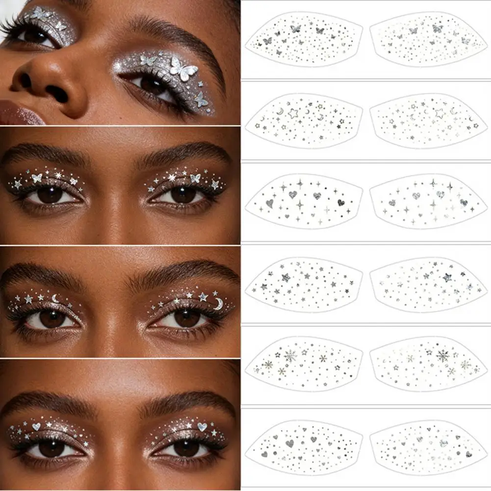 Metallic Eye Tattoo Stickers Waterproof Temporary Freckle Decals Sparkling Foil Eye Makeup for Festival Party Glitter Face Art
Metallic Eye Tattoo Stickers Waterproof Temporary Freckle Decals Sparkling Foil Eye Makeup for Festival Party Glitter Face Art