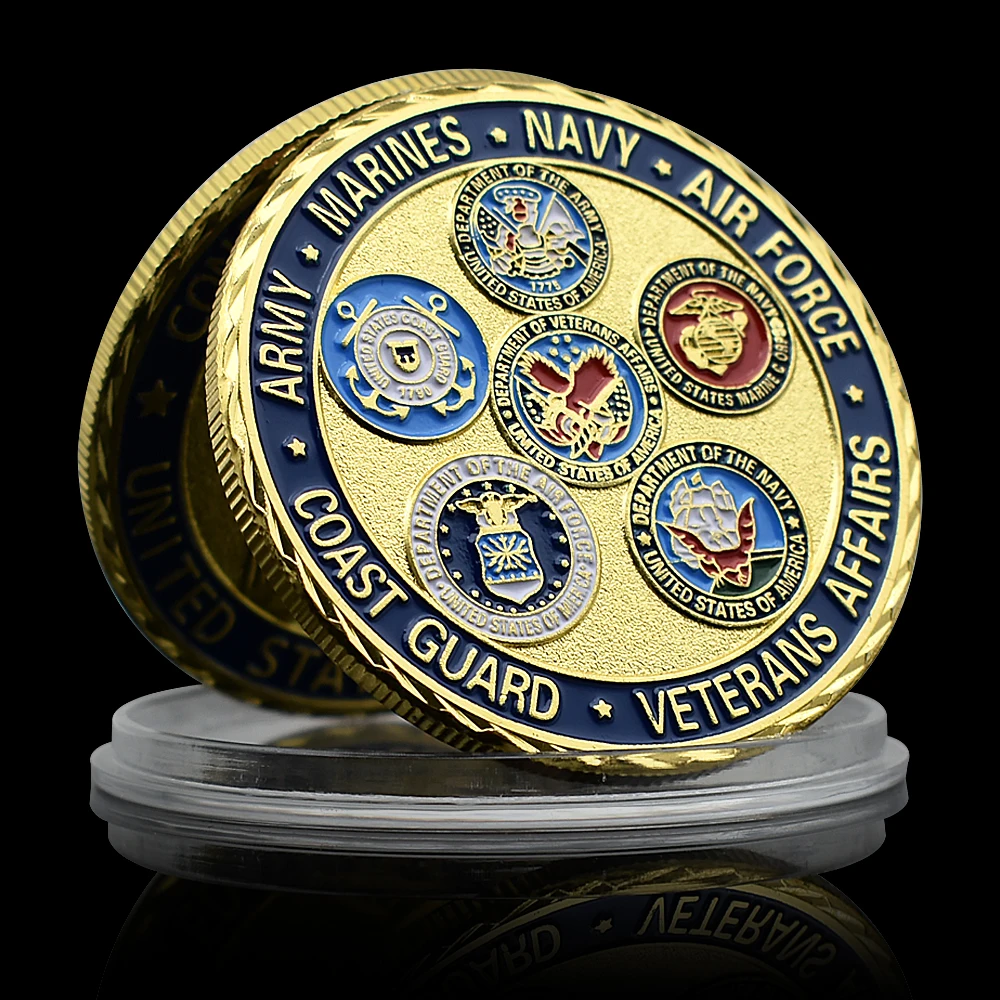Gold Coin of US Army Marines Navy Air Force Veterans Affairs Coast Guard Badge US Capitol Congressional Liaison Medal
Gold Coin of US Army Marines Navy Air Force Veterans Affairs Coast Guard Badge US Capitol Congressional Liaison Medal