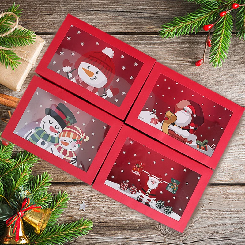 Christmas Candy Box With PVC Clear Window Cookie Cake Packaging Box Christmas Decorations For Home Navidad New Year Party Favors
Christmas Candy Box With PVC Clear Window Cookie Cake Packaging Box Christmas Decorations For Home Navidad New Year Party Favors