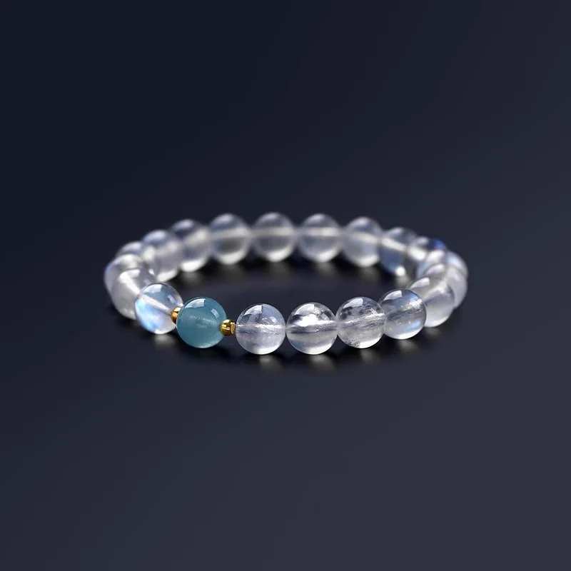 Natural Moonstone Bracelet Blue Moonlight Aquamarine Beaded Jewelry Women
Natural Moonstone Bracelet Blue Moonlight Aquamarine Beaded Jewelry Women
