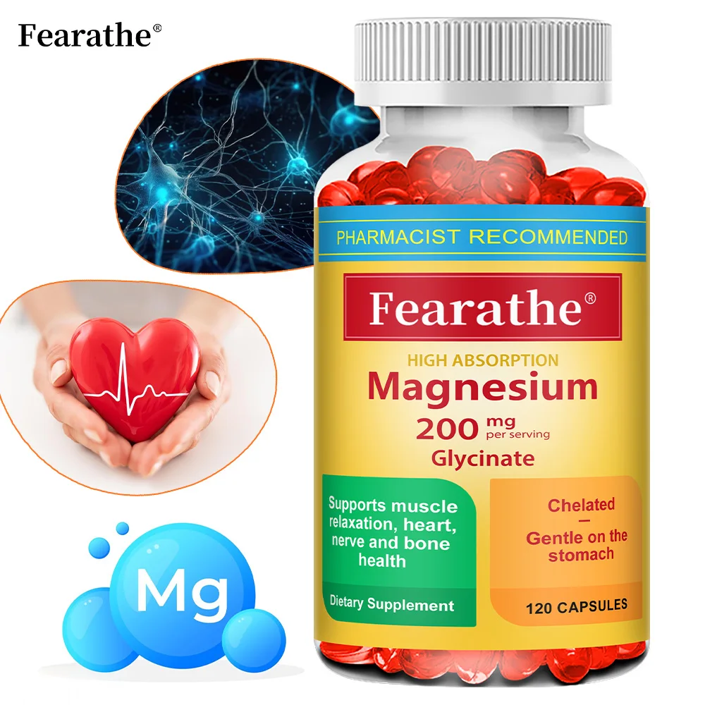 Magnesium Glycinate - Nerves System, Improve Mood Nervous, Muscles Recovery, Heart Health, Sleep Quality Support
Magnesium Glycinate - Nerves System, Improve Mood Nervous, Muscles Recovery, Heart Health, Sleep Quality Support