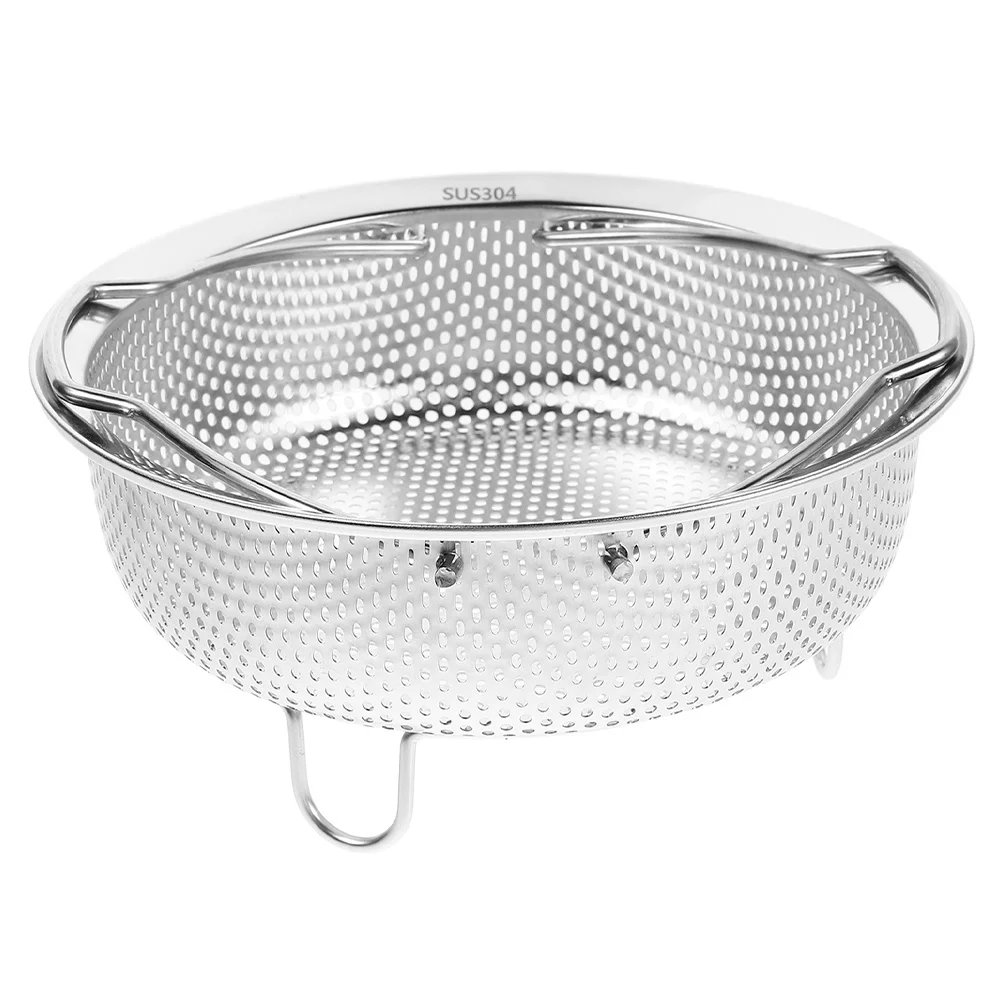 22 Cm Stainless Steel Colander Round Steamer Basket For Rice Cooker Fine Mesh Strainer Kitchen Drainage Tray Silver
22 Cm Stainless Steel Colander Round Steamer Basket For Rice Cooker Fine Mesh Strainer Kitchen Drainage Tray Silver