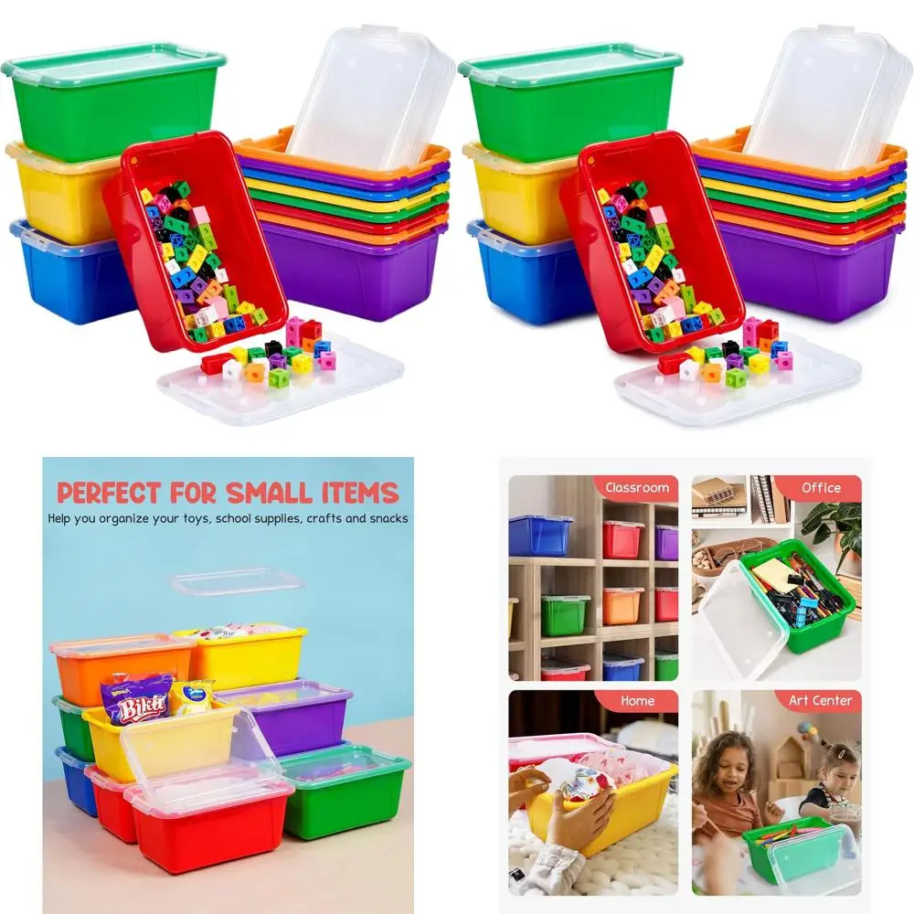 Vibrant Plastic Storage Containers with Lids, Set of 12
Vibrant Plastic Storage Containers with Lids, Set of 12