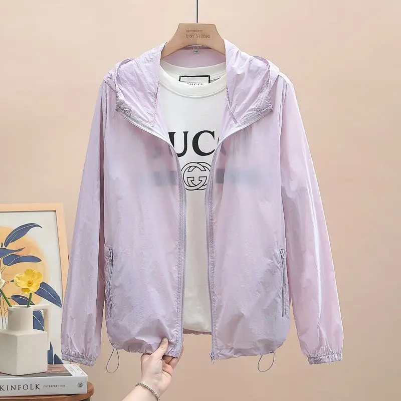 Women's Waterproof Windbreaker Jacket Hooded Sun Protection Thin Solid Outerwear Female Clothing Anti-UV Travel Jackets Q752
Women's Waterproof Windbreaker Jacket Hooded Sun Protection Thin Solid Outerwear Female Clothing Anti-UV Travel Jackets Q752