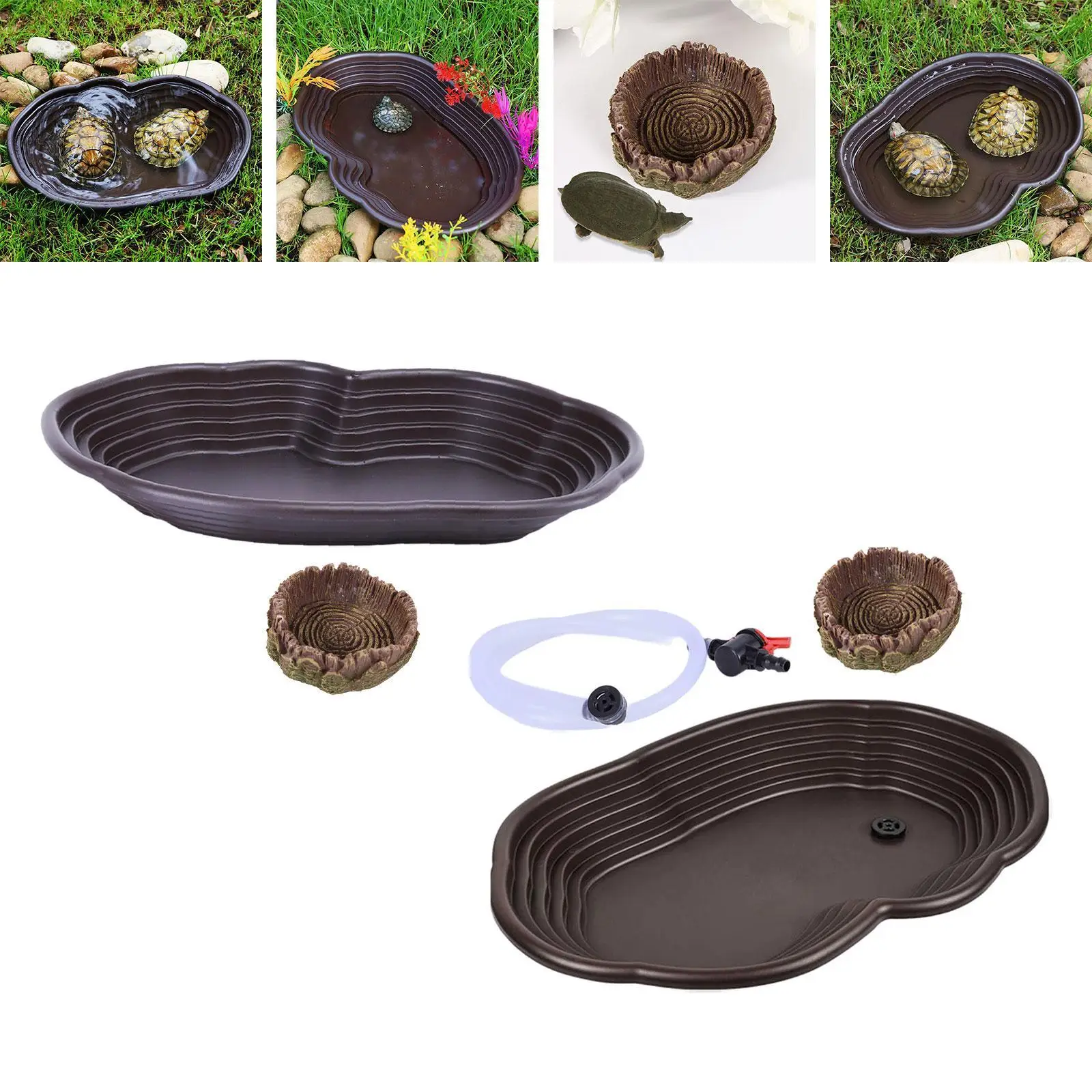 Reptile Bathing Dish Pool Amphibians Habitat Accessories Reptile Water Dish for Turtle Pet Supplies Tortoises Gecko Chameleon
Reptile Bathing Dish Pool Amphibians Habitat Accessories Reptile Water Dish for Turtle Pet Supplies Tortoises Gecko Chameleon
