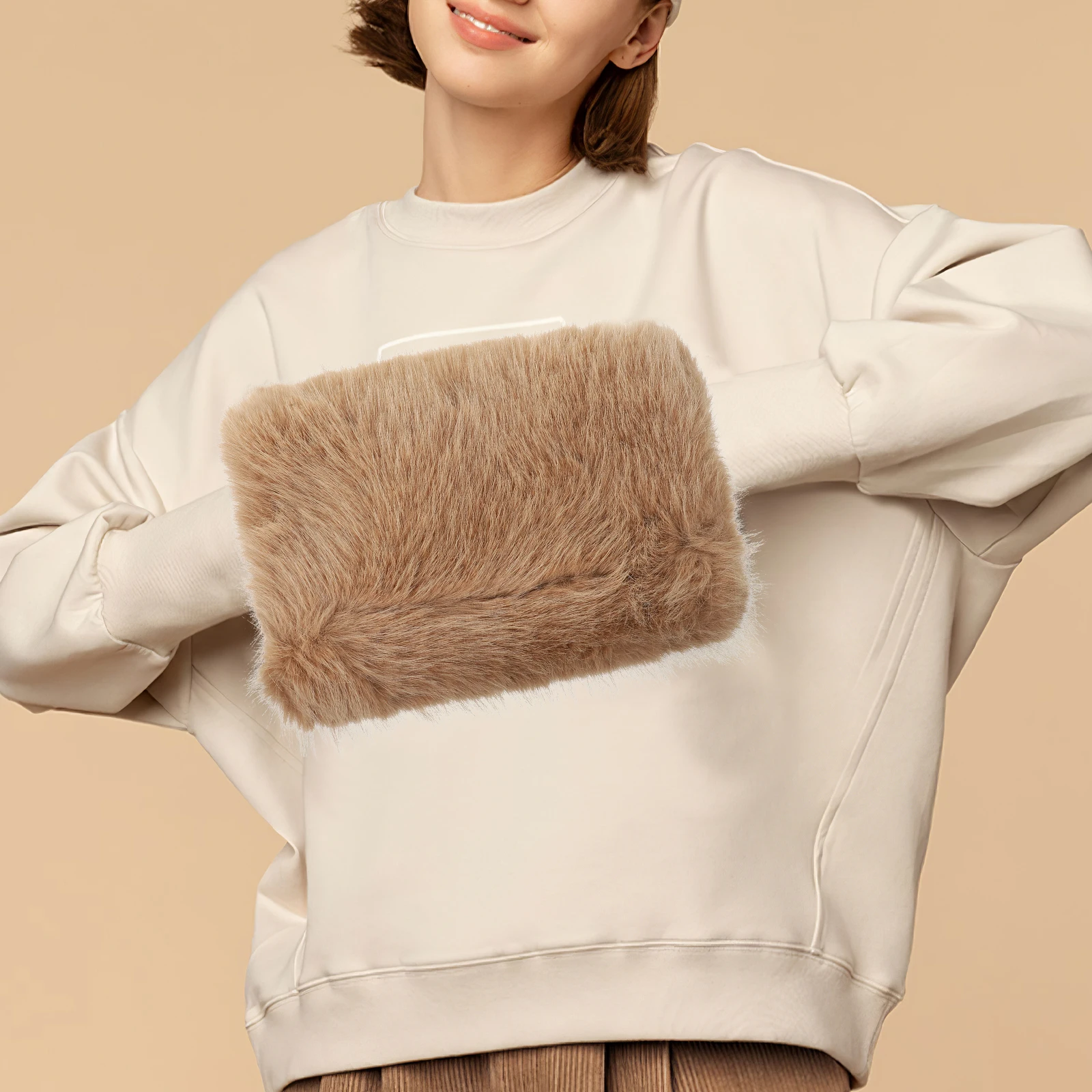 Imitation H Warmer Bag Pillow Winter Gloves Muff Pouch Outdoor Camel Color Portable Warmth Women Party Prom Accessories
Imitation H Warmer Bag Pillow Winter Gloves Muff Pouch Outdoor Camel Color Portable Warmth Women Party Prom Accessories