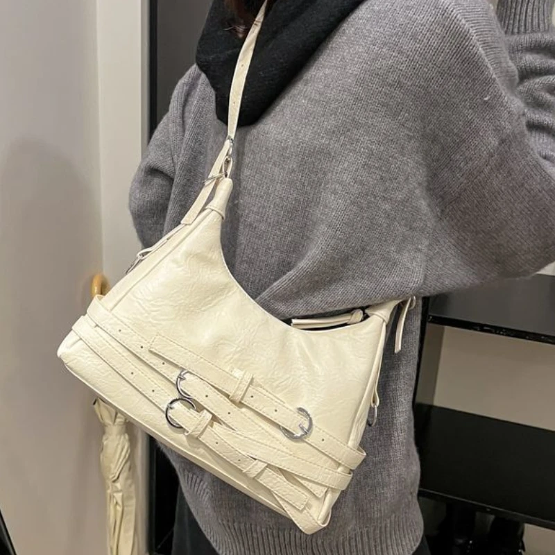 American Retro Y2k Strap Cool Pu Handbag Large Capacity Storage Bags Shoulder Bag Underarm Bag Women's Bags Purse
American Retro Y2k Strap Cool Pu Handbag Large Capacity Storage Bags Shoulder Bag Underarm Bag Women's Bags Purse