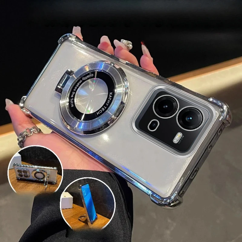 Для vivo Y51 Чехол Роскошный противоударный прозрачный чехол с подставкой для vivo V25E V50 V27E Y20 Y21 Y35 Y53S Y33 Y36 Y28 V29E Y29 Чехол
Для vivo Y51 Чехол Роскошный противоударный прозрачный чехол с подставкой для vivo V25E V50 V27E Y20 Y21 Y35 Y53S Y33 Y36 Y28 V29E Y29 Чехол