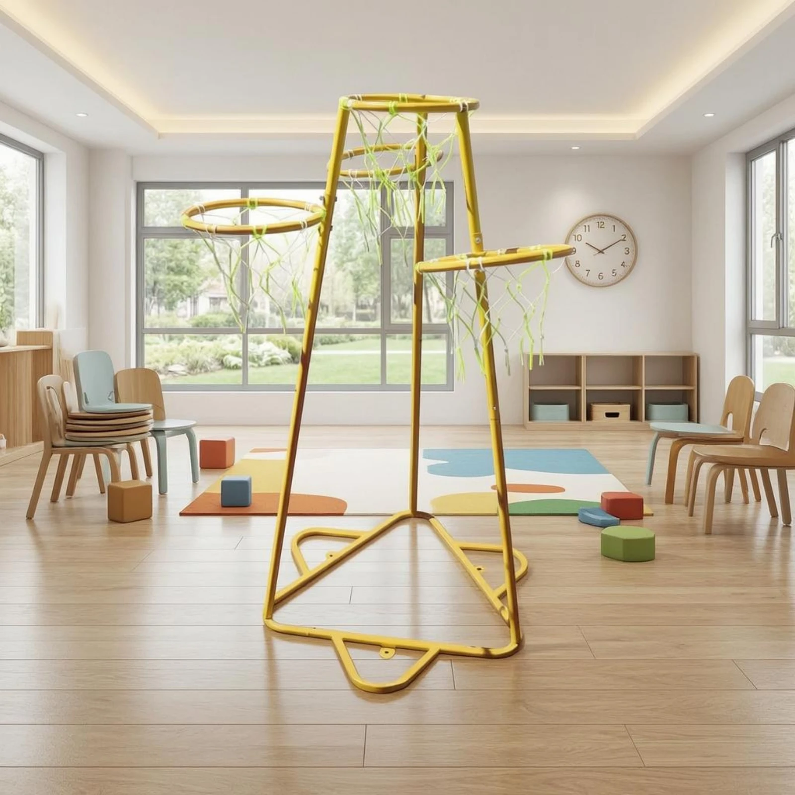 Four-Hoop Basketball Stand Metal Freestanding Basketball Practice Set Children Sport Equipment Red
Four-Hoop Basketball Stand Metal Freestanding Basketball Practice Set Children Sport Equipment Red