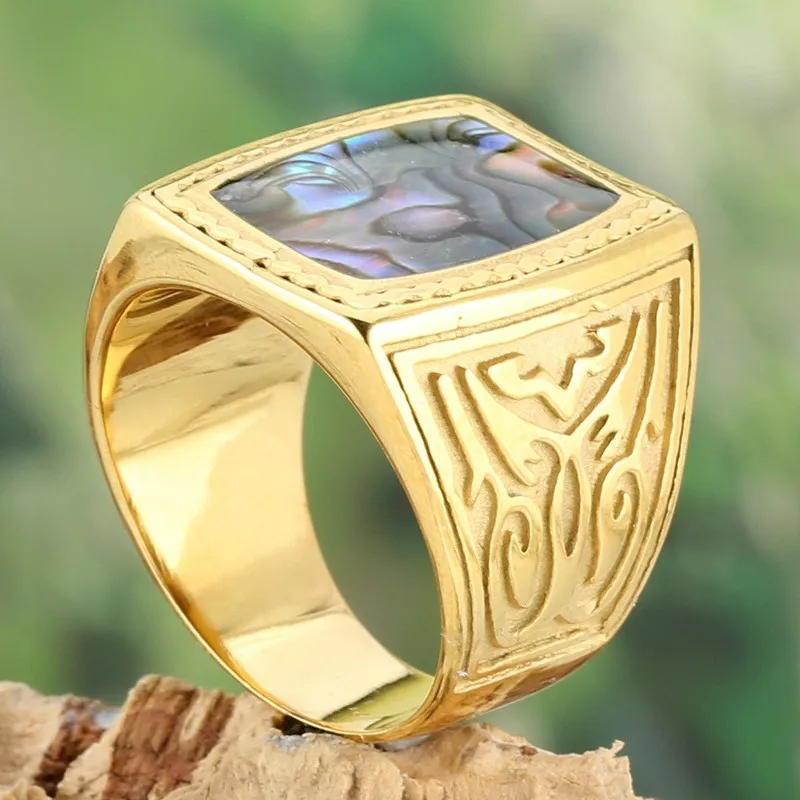 Vintage Pattern Carving Stainless Steel Rings for Men Colorful Gemstones Titanium Masculine Big Finger Bands Bague Man Cool
Vintage Pattern Carving Stainless Steel Rings for Men Colorful Gemstones Titanium Masculine Big Finger Bands Bague Man Cool