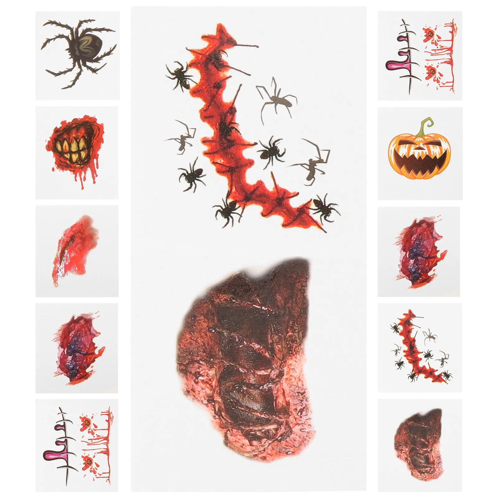 40pcs Halloween Scar Stickers Temporary Tattoos Fake Wound Decals Realistic Body Scars Tattoos Easy Remove Face Wound Decals
40pcs Halloween Scar Stickers Temporary Tattoos Fake Wound Decals Realistic Body Scars Tattoos Easy Remove Face Wound Decals