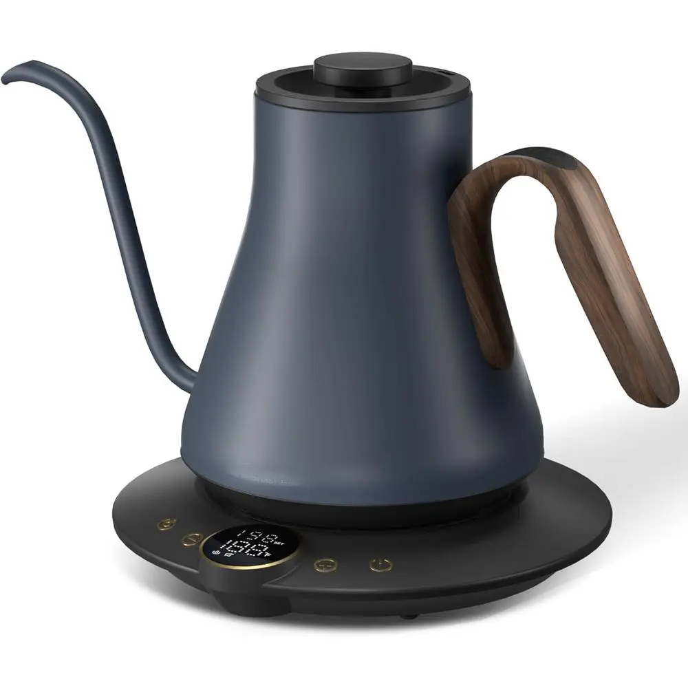 Gooseneck Electric Kettle with ±1°F Temperature Control, 1500W Quick Heating, Stainless Steel, 0.9L for Pour-Over Coffee and Tea
Gooseneck Electric Kettle with ±1°F Temperature Control, 1500W Quick Heating, Stainless Steel, 0.9L for Pour-Over Coffee and Tea