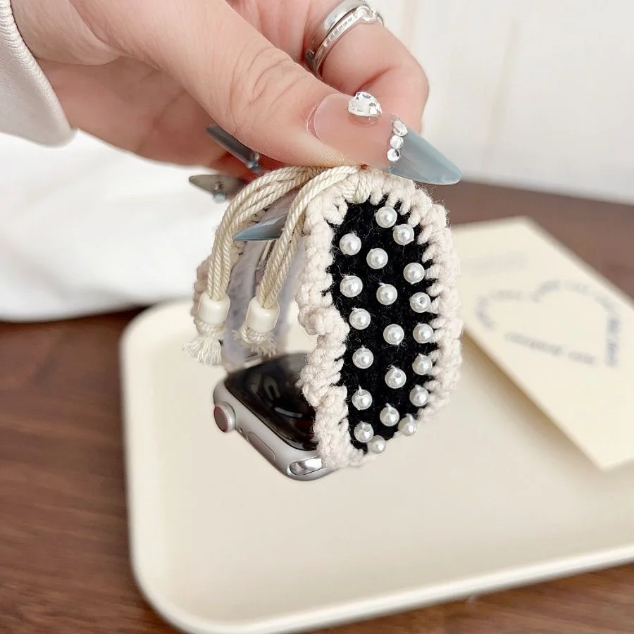 Female smartwatch watch bands watch strap watch accessories connected watch bracelet sailcloth watch belt wristwatch knit pearl
Female smartwatch watch bands watch strap watch accessories connected watch bracelet sailcloth watch belt wristwatch knit pearl