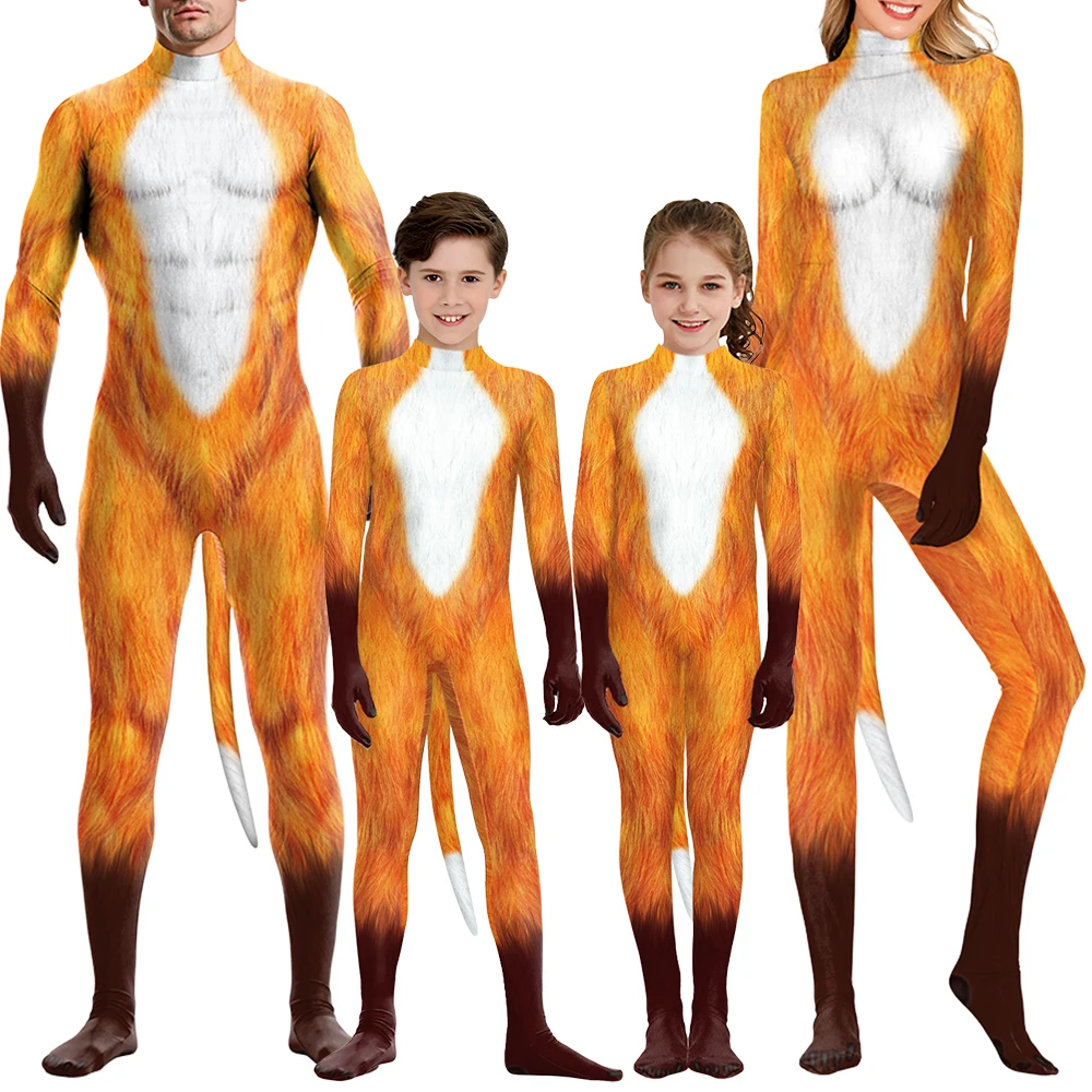 Family Matching Outfits Cosplay Animal Print Costume Bodysuit Suit Adult Jumpsuit With tail Halloween Party Parenting Clothes
Family Matching Outfits Cosplay Animal Print Costume Bodysuit Suit Adult Jumpsuit With tail Halloween Party Parenting Clothes