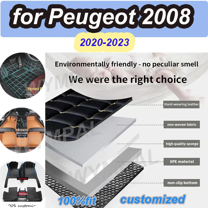 LUXURY Car Floor Mats For Peugeot 2008 E2008 2020 2021 2022 2023 Carpets Foot Pads Accessories Interior Parts Waterproof Rug
LUXURY Car Floor Mats For Peugeot 2008 E2008 2020 2021 2022 2023 Carpets Foot Pads Accessories Interior Parts Waterproof Rug
