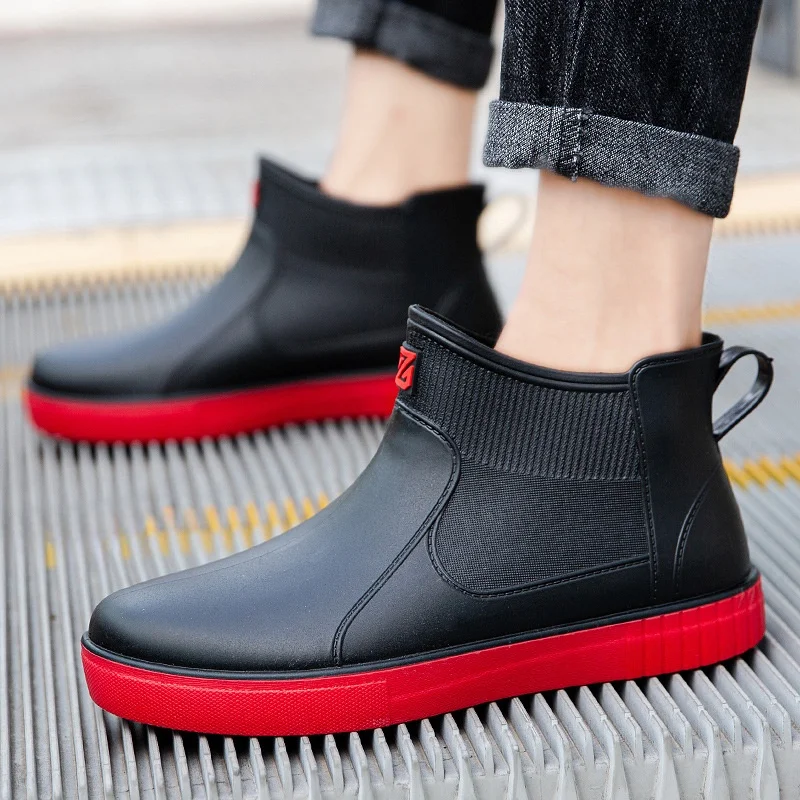 Low-Top Men's Fashion Rain Boots Korean Style Mid-Calf Work Boots Waterproof Kitchen Shoes Anti-Slip Rubber Boots
Low-Top Men's Fashion Rain Boots Korean Style Mid-Calf Work Boots Waterproof Kitchen Shoes Anti-Slip Rubber Boots