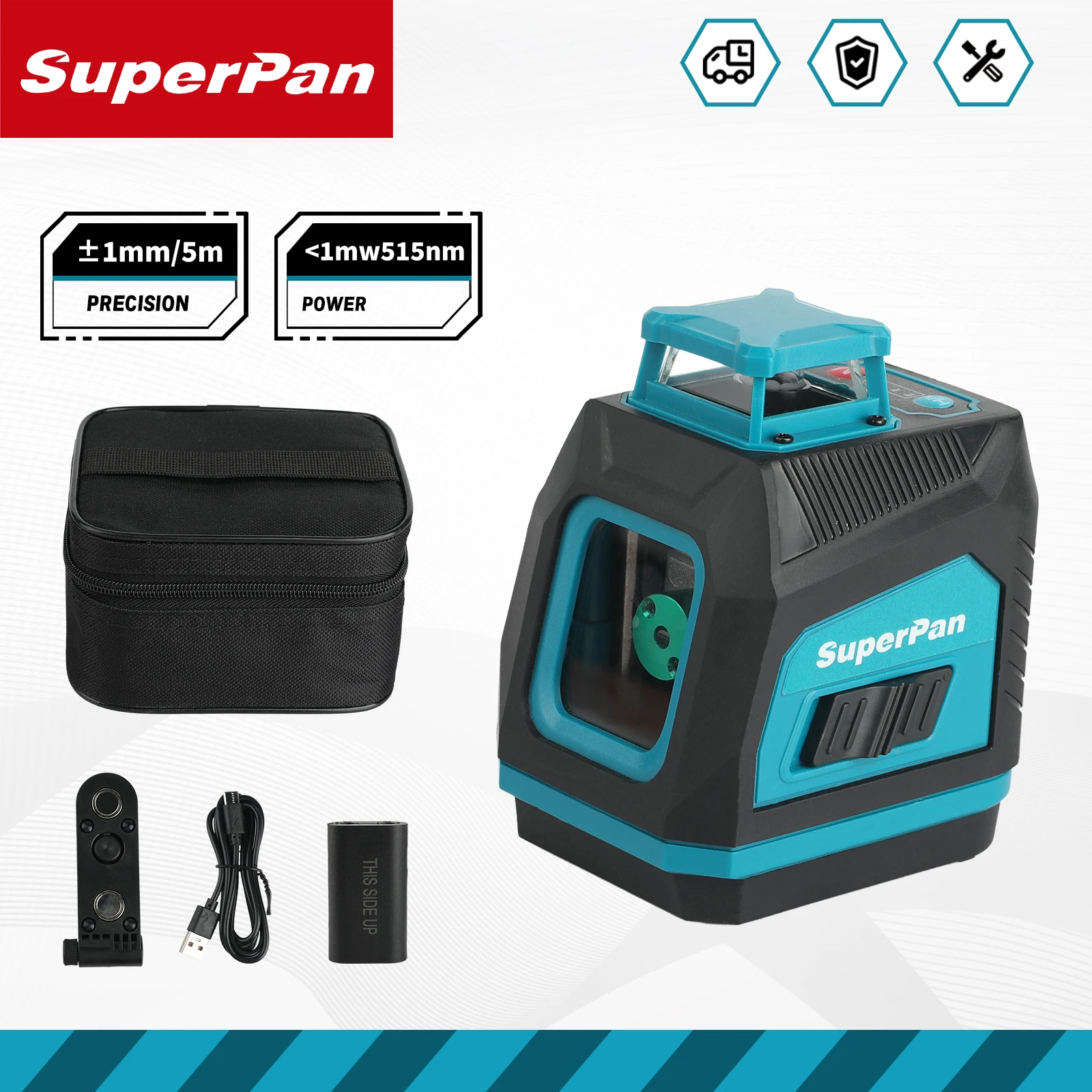 Level Laser 5 Lines 360 Level Automatic Leveling Equipment Construction Tools Green Light Laser for Makita battery pins
Level Laser 5 Lines 360 Level Automatic Leveling Equipment Construction Tools Green Light Laser for Makita battery pins