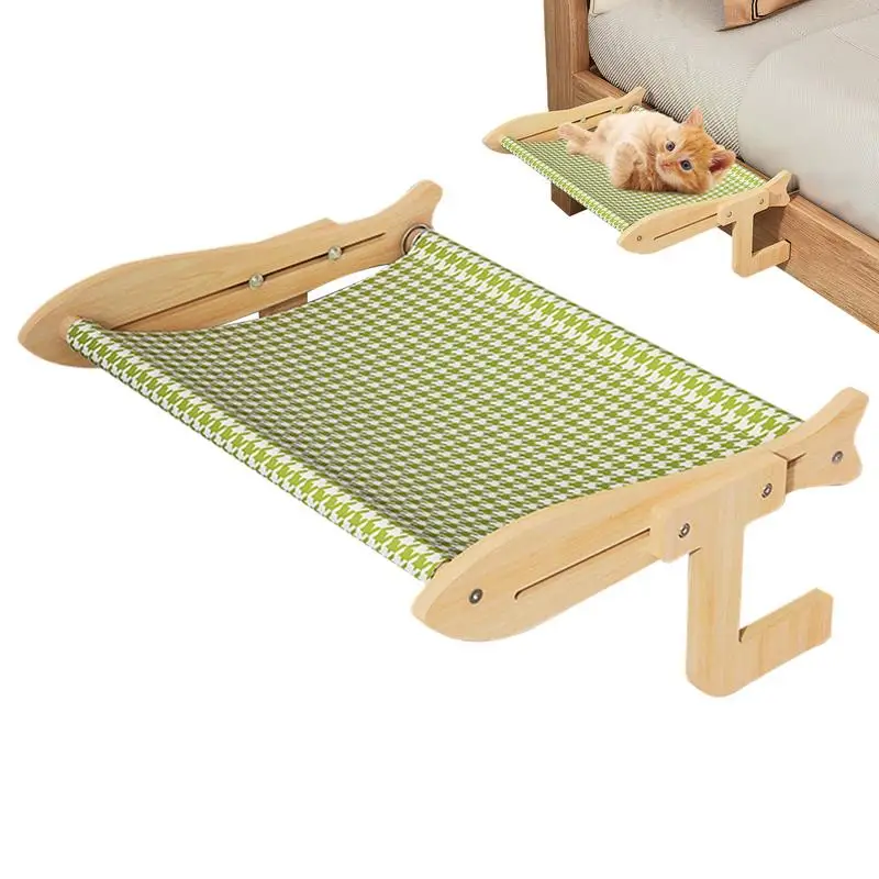 Cat Hammock For Window Breathable Window Cat Perch Side Mounted Design Sturdy Wooden Pet Furniture For Windowsill Bedside
Cat Hammock For Window Breathable Window Cat Perch Side Mounted Design Sturdy Wooden Pet Furniture For Windowsill Bedside