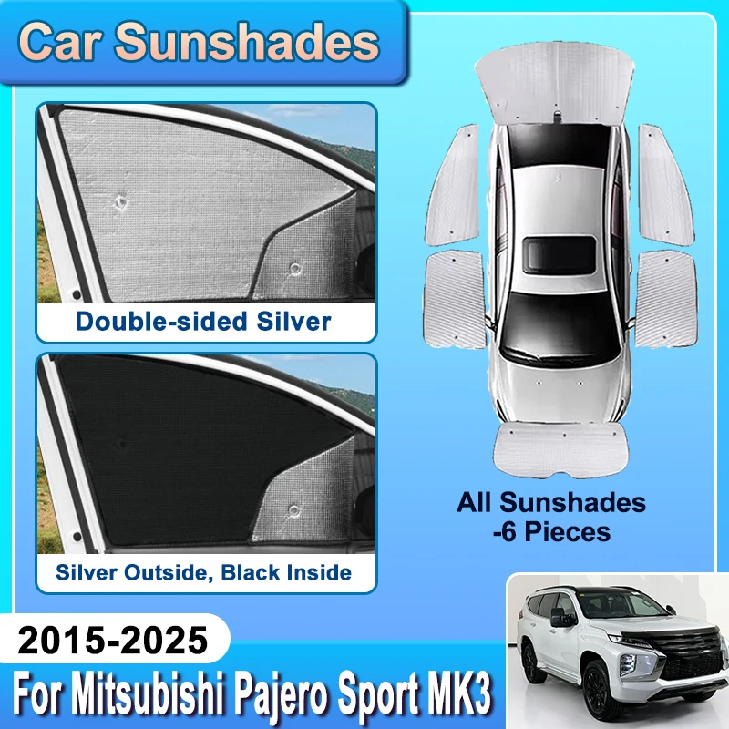 For Mitsubishi Pajero Sport 2015-2025 MK3 Shogun Montero Sport Car Side Window Sunshade Cover Privacy Blind Sun Visor Cover Part
For Mitsubishi Pajero Sport 2015-2025 MK3 Shogun Montero Sport Car Side Window Sunshade Cover Privacy Blind Sun Visor Cover Part
