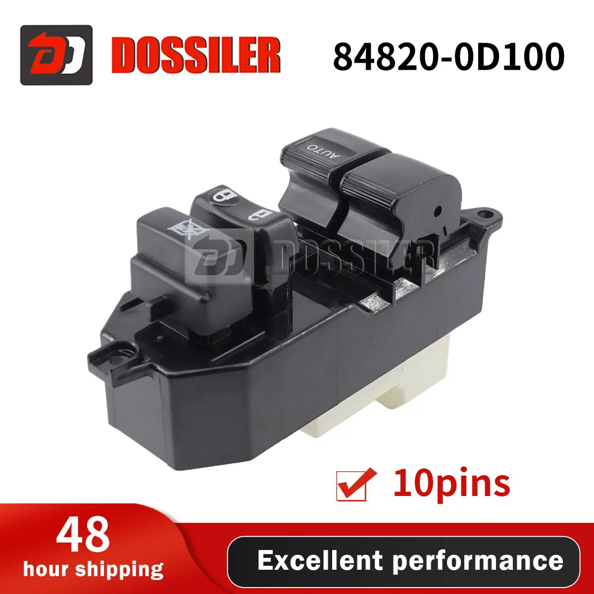 84820-0D100 Dossiler Left Driver Side Master Power Window Switch For Toyota Auris Hybrid 2007-2013 Yaris 2005-2011 84820-02230
84820-0D100 Dossiler Left Driver Side Master Power Window Switch For Toyota Auris Hybrid 2007-2013 Yaris 2005-2011 84820-02230