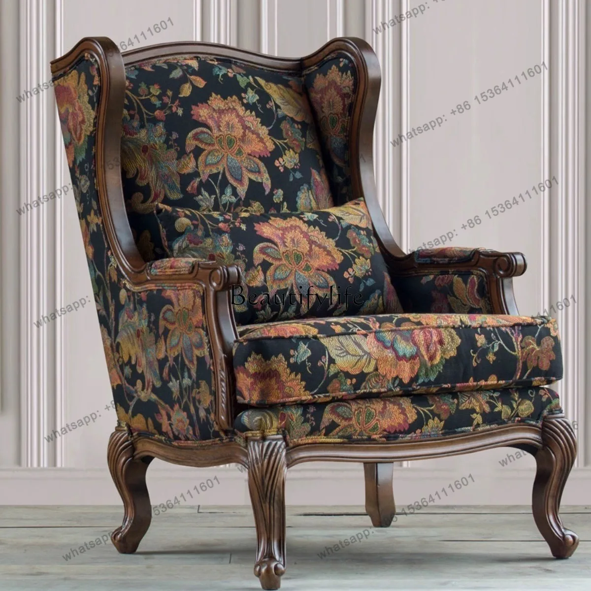 D30American solid wood sofa chair living room single sofa medieval leisure chair can be customized
D30American solid wood sofa chair living room single sofa medieval leisure chair can be customized