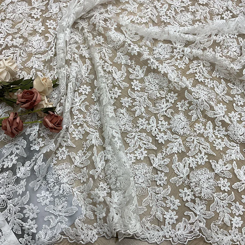 Elegant Milk Silk Water-soluble Mesh Floral Lace Embroidery Fabric Guipure Lace Fabric DIY Wedding Dress Sewing Fabric
Elegant Milk Silk Water-soluble Mesh Floral Lace Embroidery Fabric Guipure Lace Fabric DIY Wedding Dress Sewing Fabric