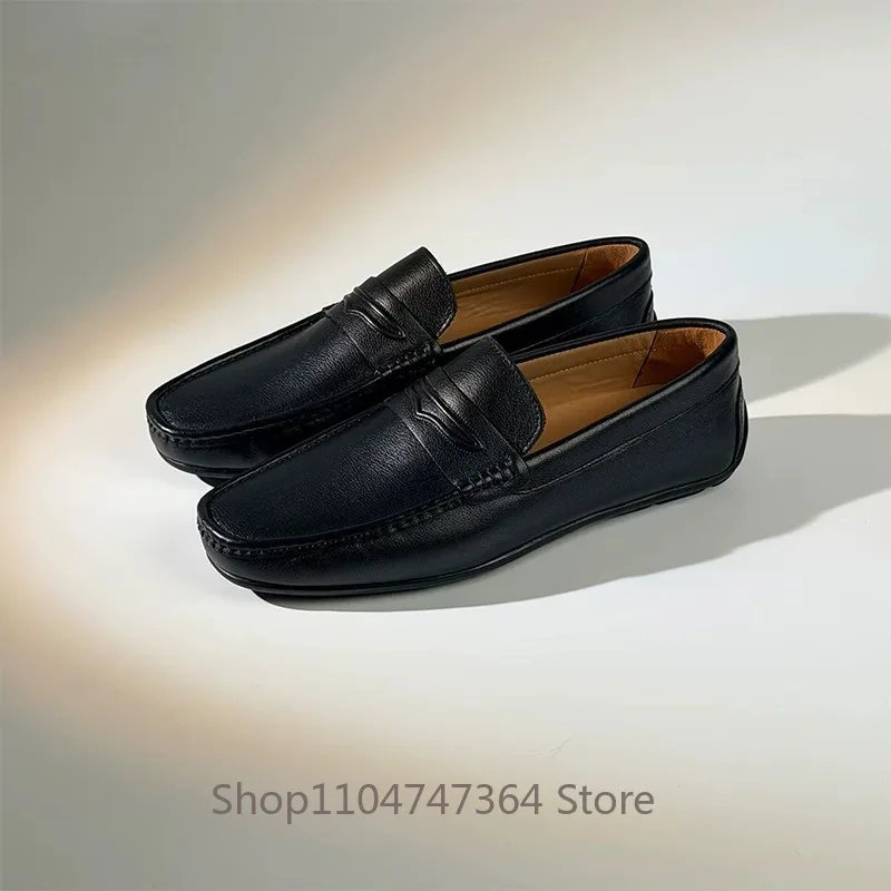 Fashion Business-style Genuine Leather Breathable Loafers Men's Black Soft Soles Slip-on Casual Dress Driving Shoes Male Flats
Fashion Business-style Genuine Leather Breathable Loafers Men's Black Soft Soles Slip-on Casual Dress Driving Shoes Male Flats