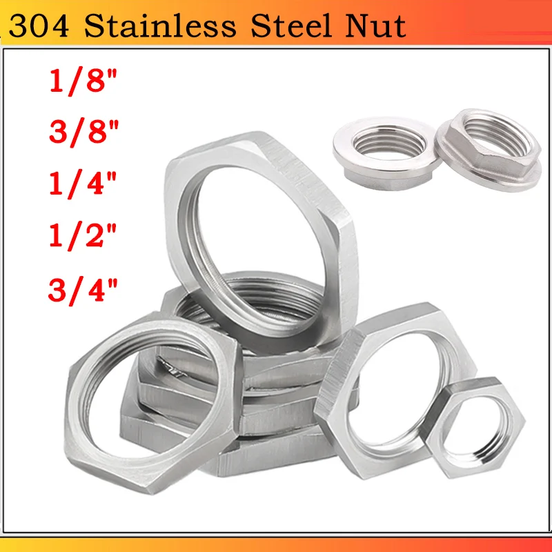 304 Stainless Steel 1/8~2" BSP Female Thread Hexagonal Nut/Flange Nut Water Tank Joint Locking Nut Pipe Fitting Hexagonal Cap
304 Stainless Steel 1/8~2" BSP Female Thread Hexagonal Nut/Flange Nut Water Tank Joint Locking Nut Pipe Fitting Hexagonal Cap
