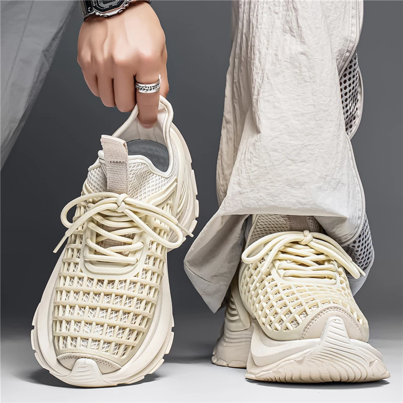 PuTian Men's Breathable Mesh Low-Top Sport Shoes Fashionable Coconut Thick-Heel Heightening Summer Seasonal Casual Footwear
PuTian Men's Breathable Mesh Low-Top Sport Shoes Fashionable Coconut Thick-Heel Heightening Summer Seasonal Casual Footwear