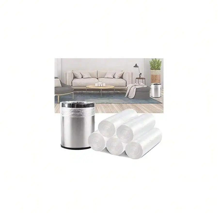 75 Count 8 Gallon Clear Trash Bags 24x24 For Bathroom Office Kitchen Waste Bin Liners
75 Count 8 Gallon Clear Trash Bags 24x24 For Bathroom Office Kitchen Waste Bin Liners